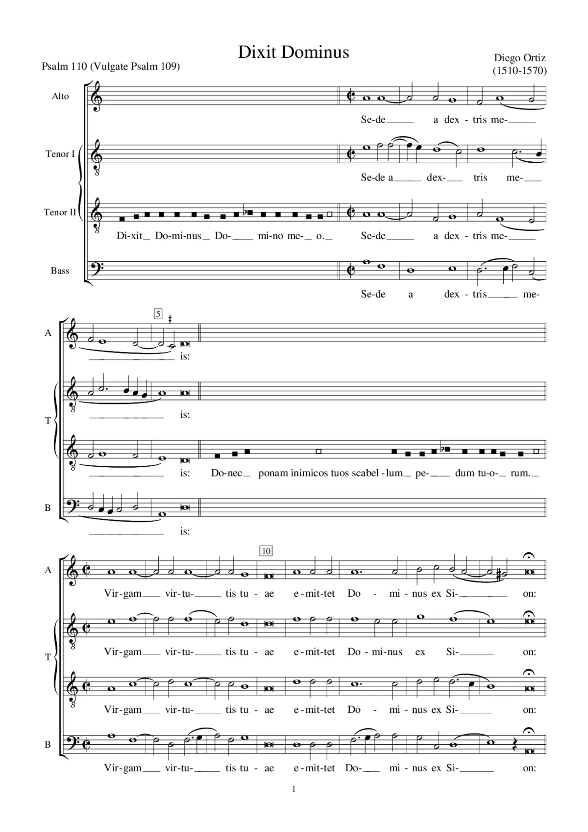 Dixit Dominus - Page 1