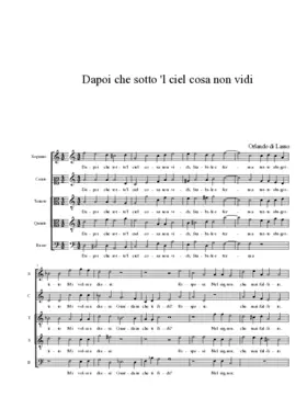 Dapoi che sotto'l ciel cosa non vidi