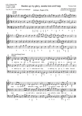 Awake up my glory, awake lute and harp