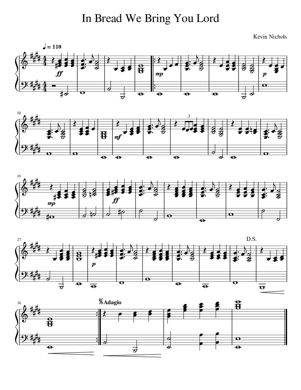 in bread we bring you lord - Page 1