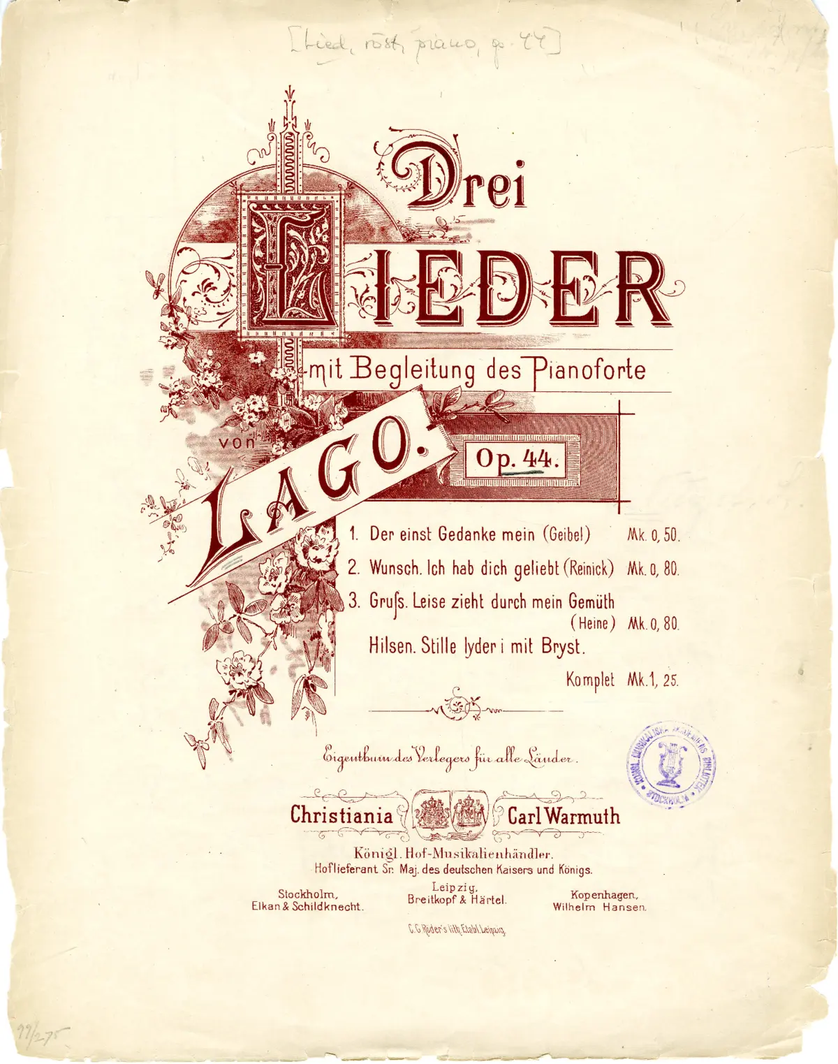 3 Lieder - Page 1