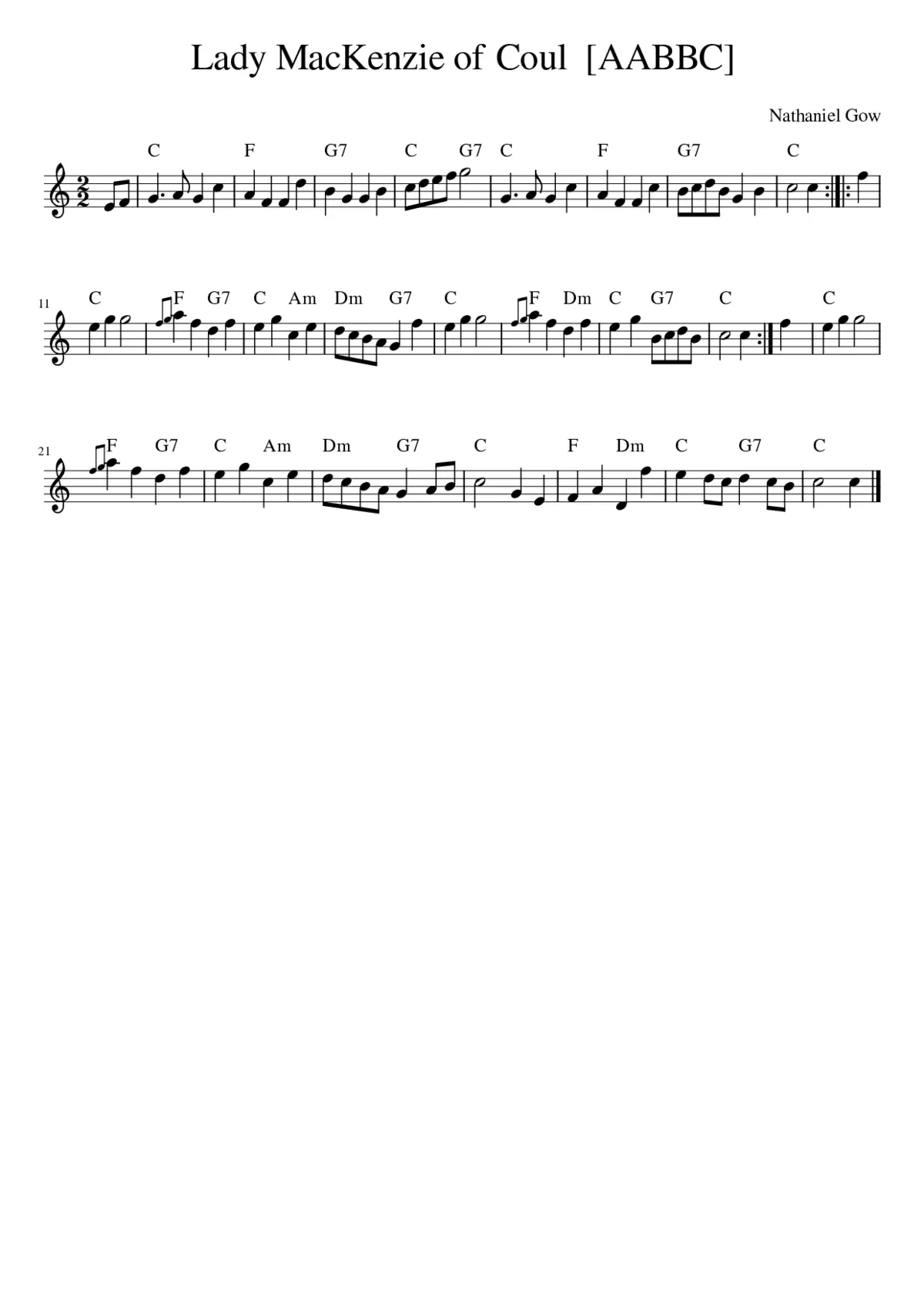 Lady MacKenzie of Coul [AABBC] - Page 1