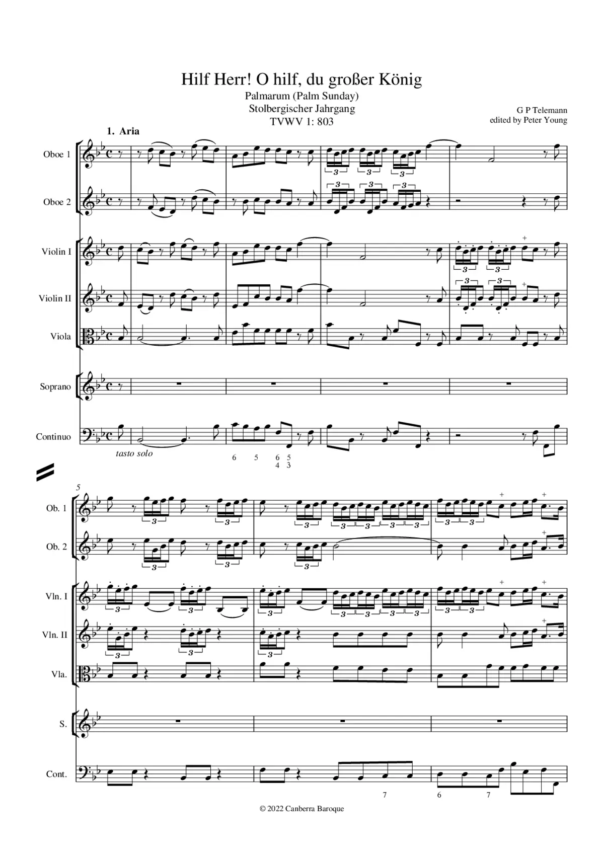 Hilf Herr! O hilf, du großer König - Page 1