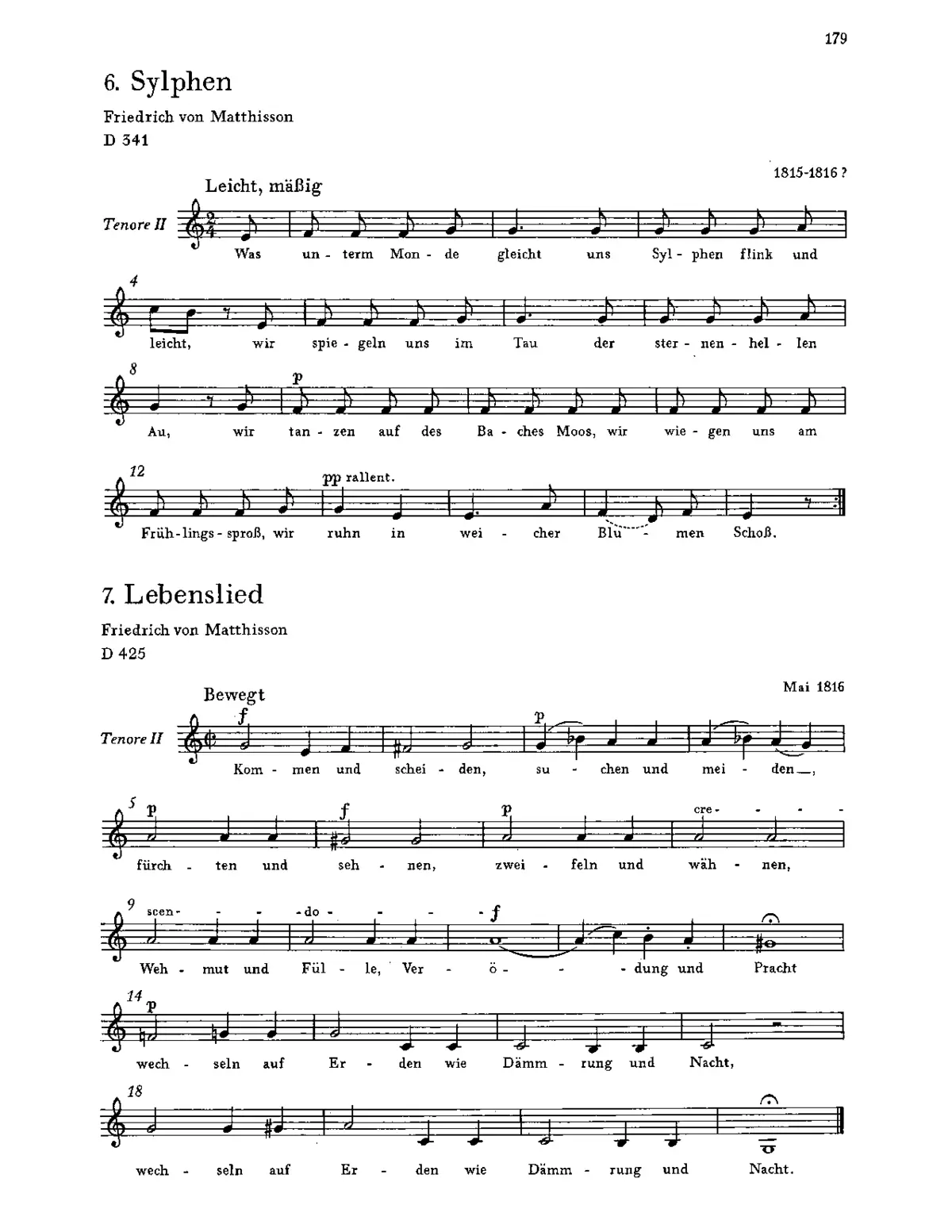 Lebenslied - Page 1