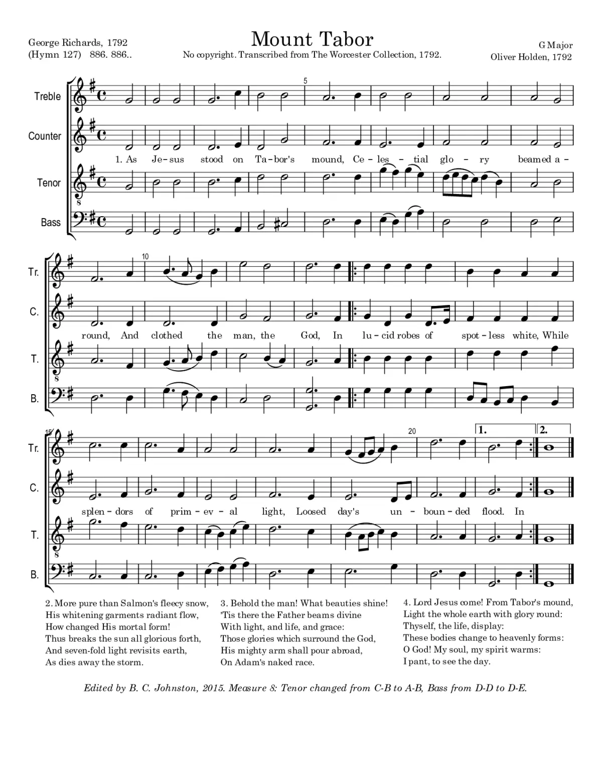 Mount Tabor - Page 1