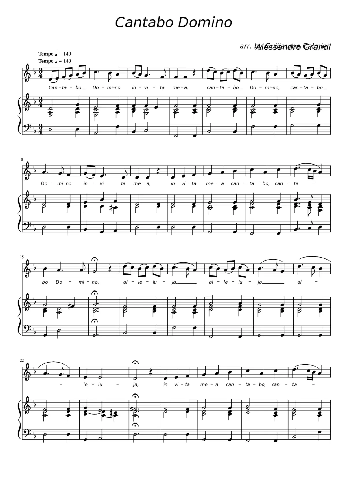 Cantabo Domino (Alessandro Grandi) - Page 1