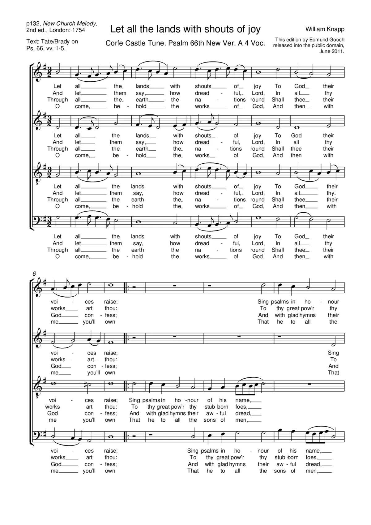 Let all the lands with shouts of joy - Page 1
