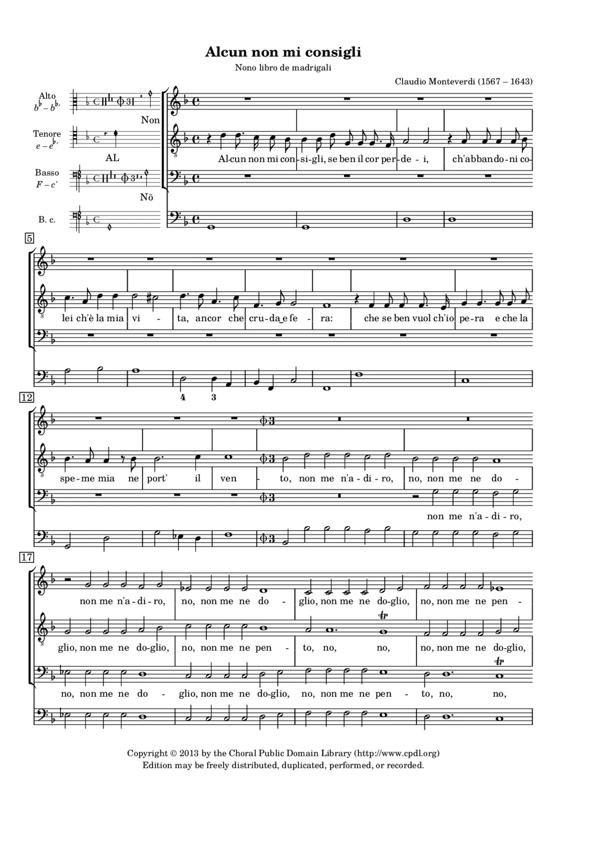 Alcun non mi consigli - Page 1