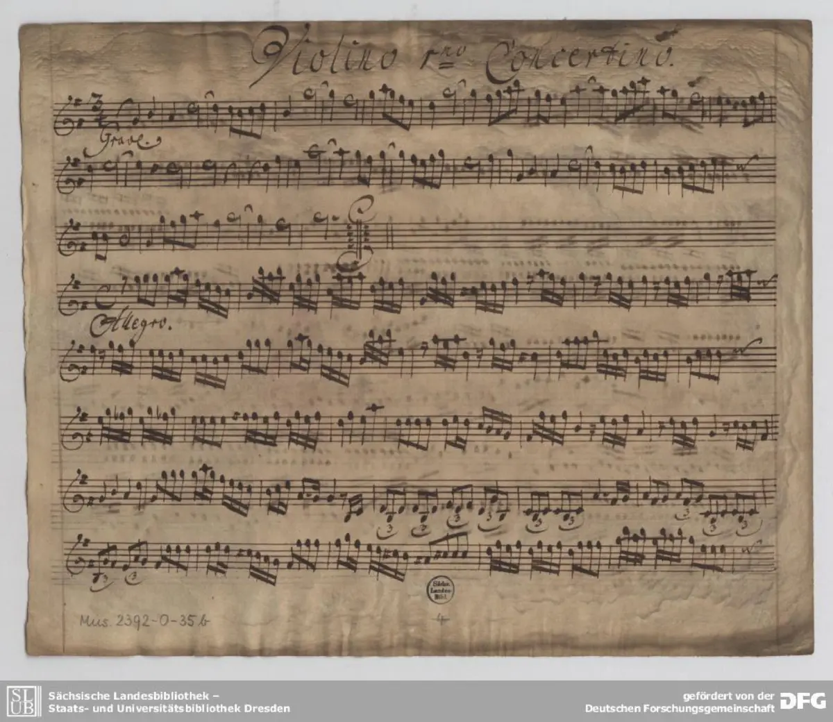 Concerto for 2 Violins in G major - Page 1