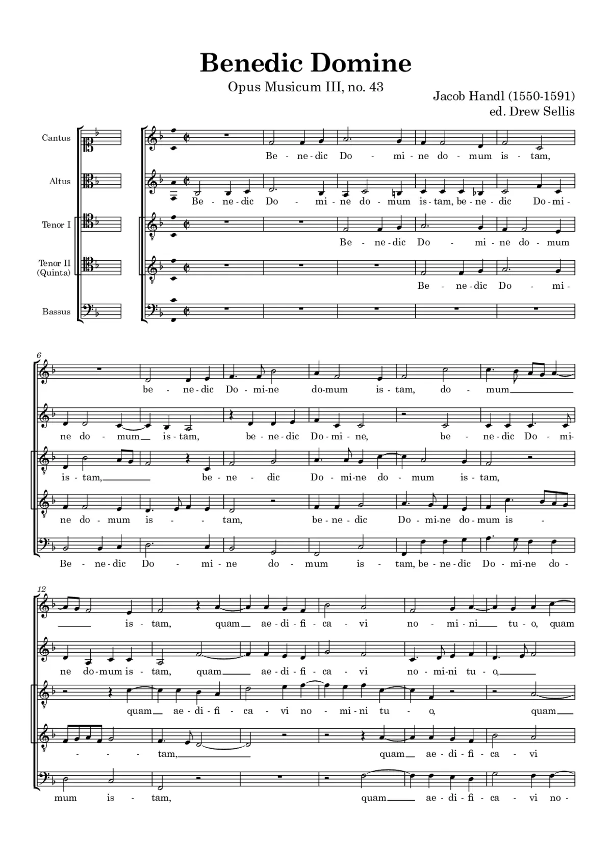 Benedic Domine - Page 1