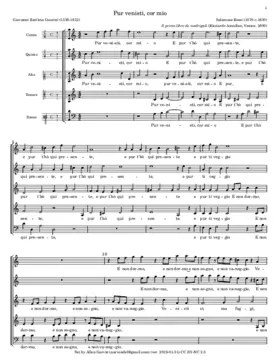 Pur venisti, cor mio