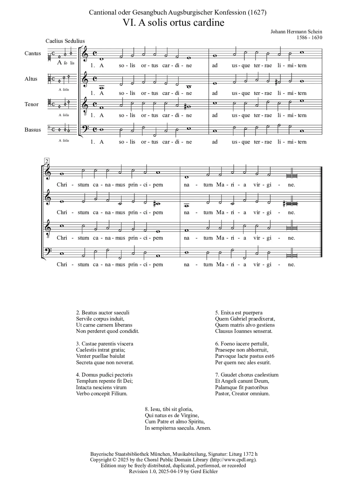 A solis ortus cardine - Page 1
