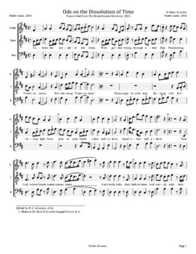 Ode on the Dissolution of Time