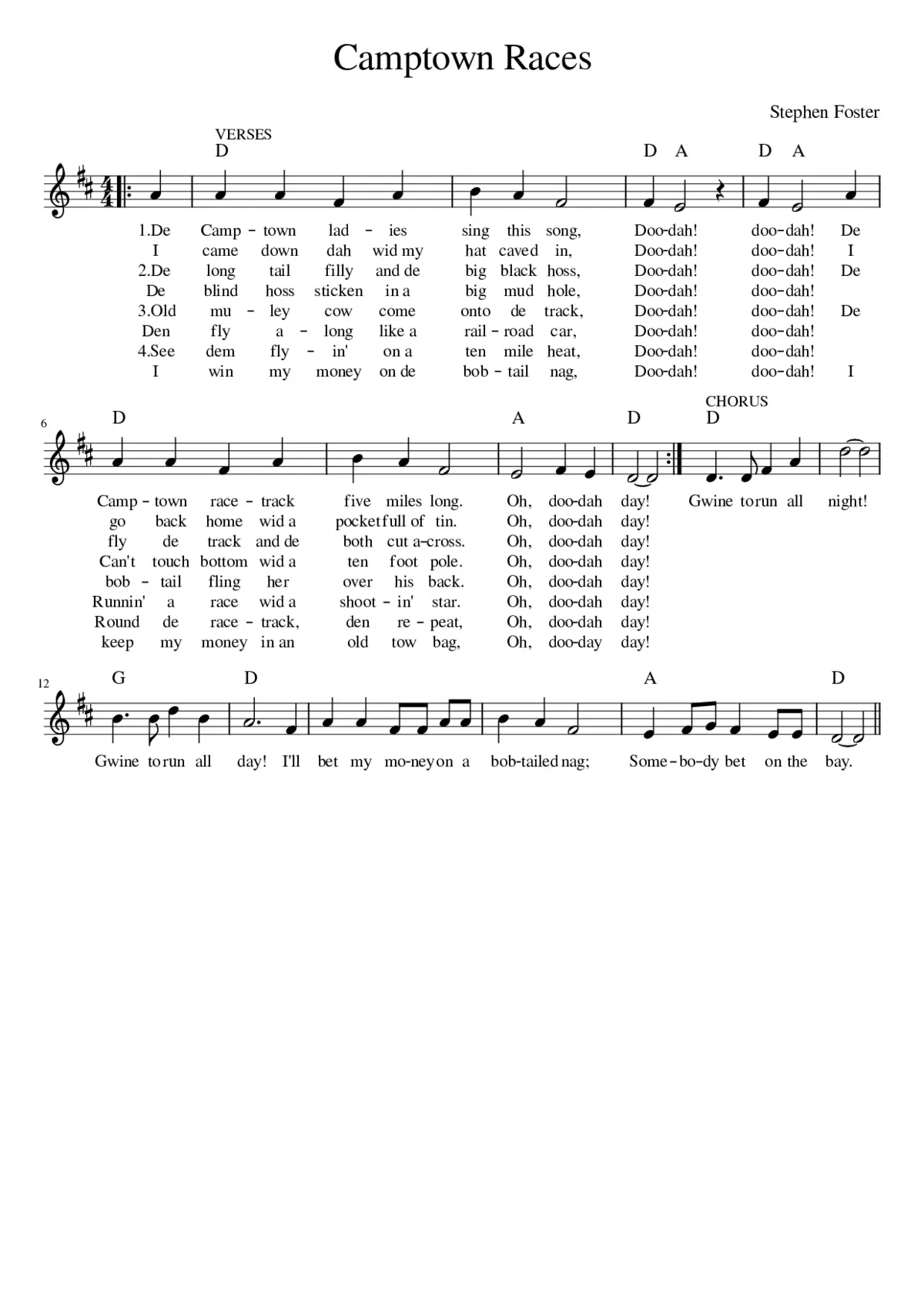 Camptown Races - Page 1