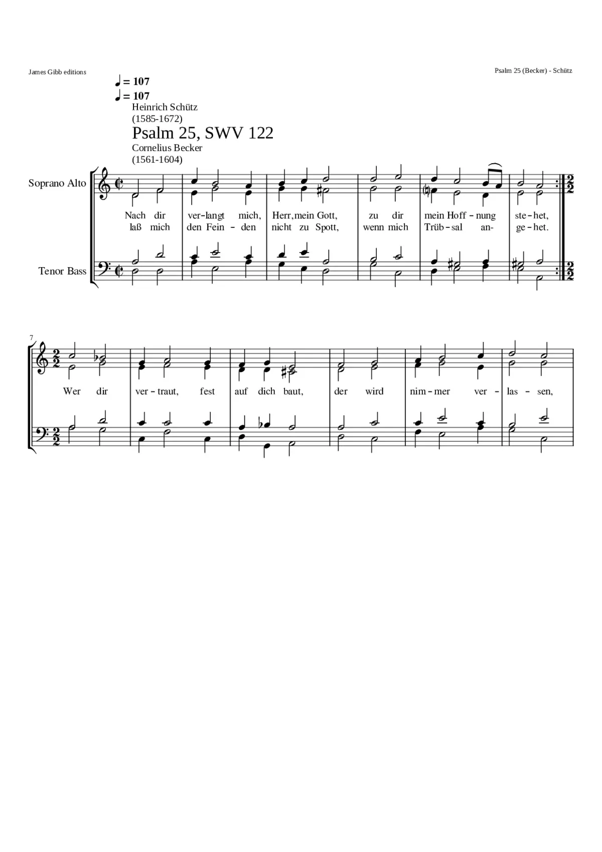 Nach dir verlangt mich SWV 122 - Page 1