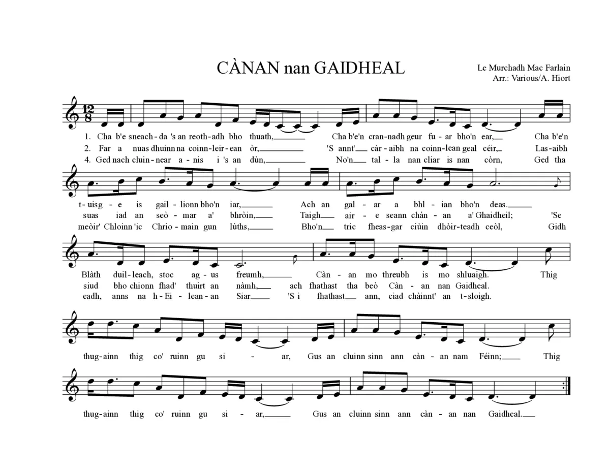 Canan nan Gaidheal - Page 1