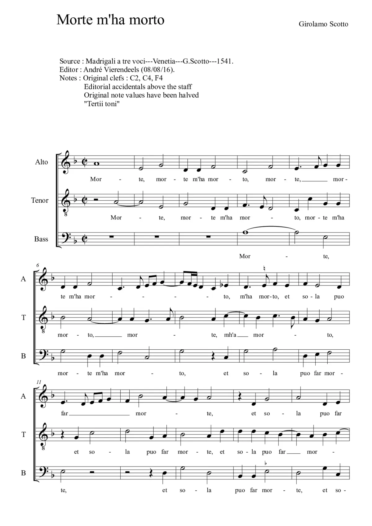 Morte m'ha morto - Page 1