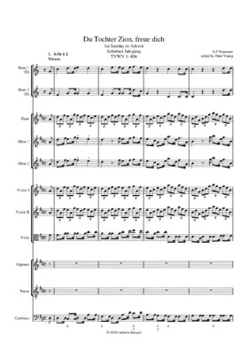 Du Tochter Zion, freue dich, TWV 1:406