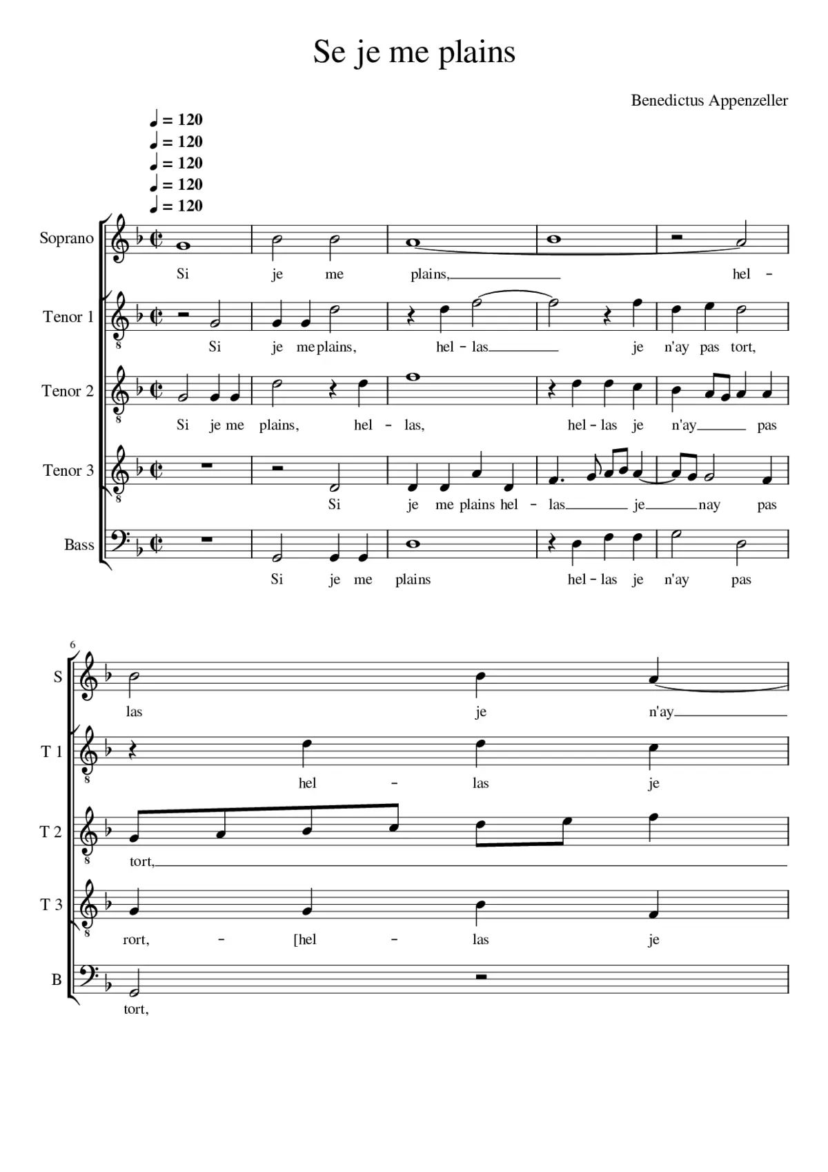 Si je me plains - Page 1