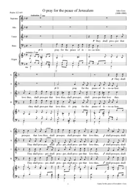 O pray for the peace of Jerusalem