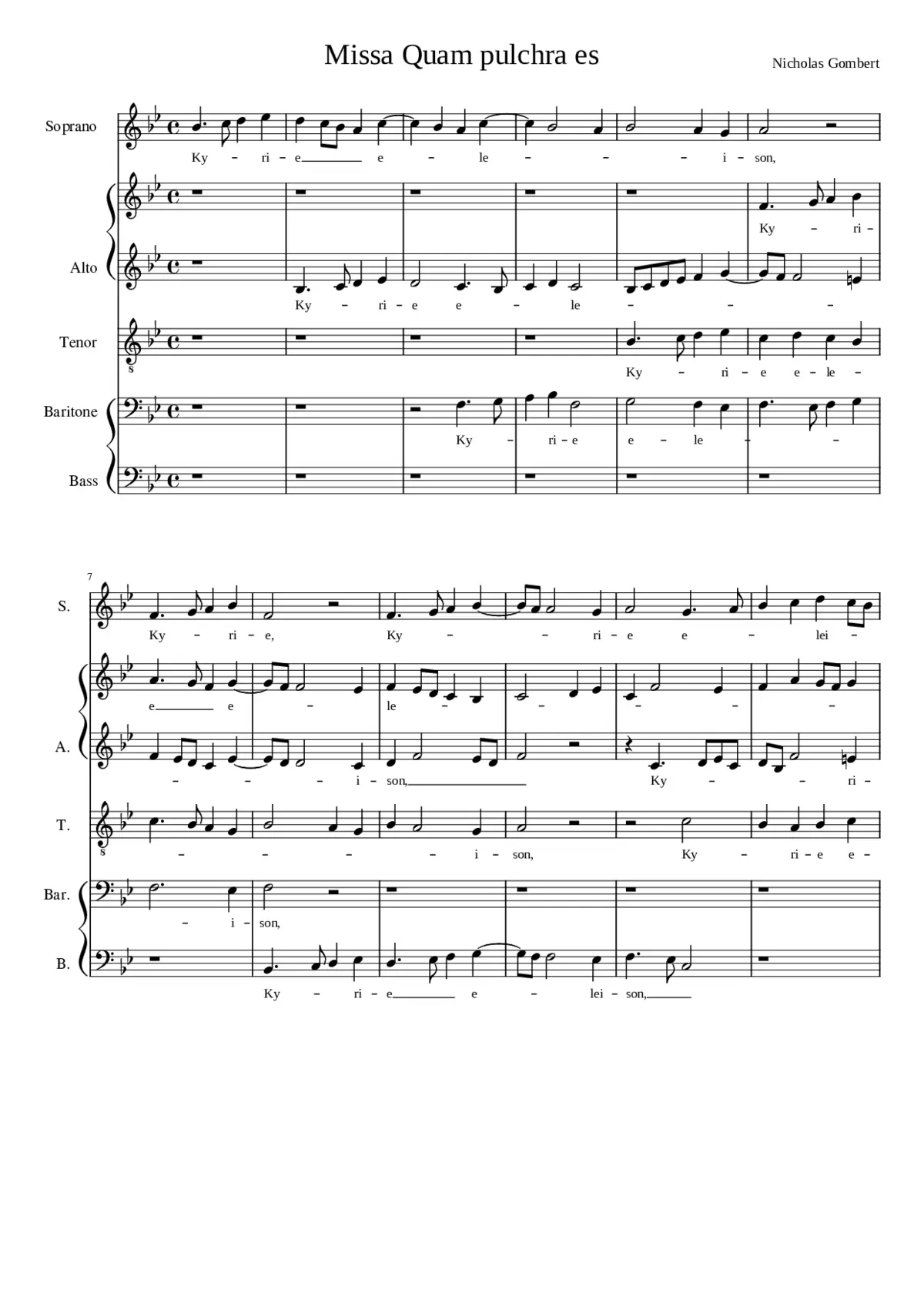 Missa Quam pulchra es - Page 1