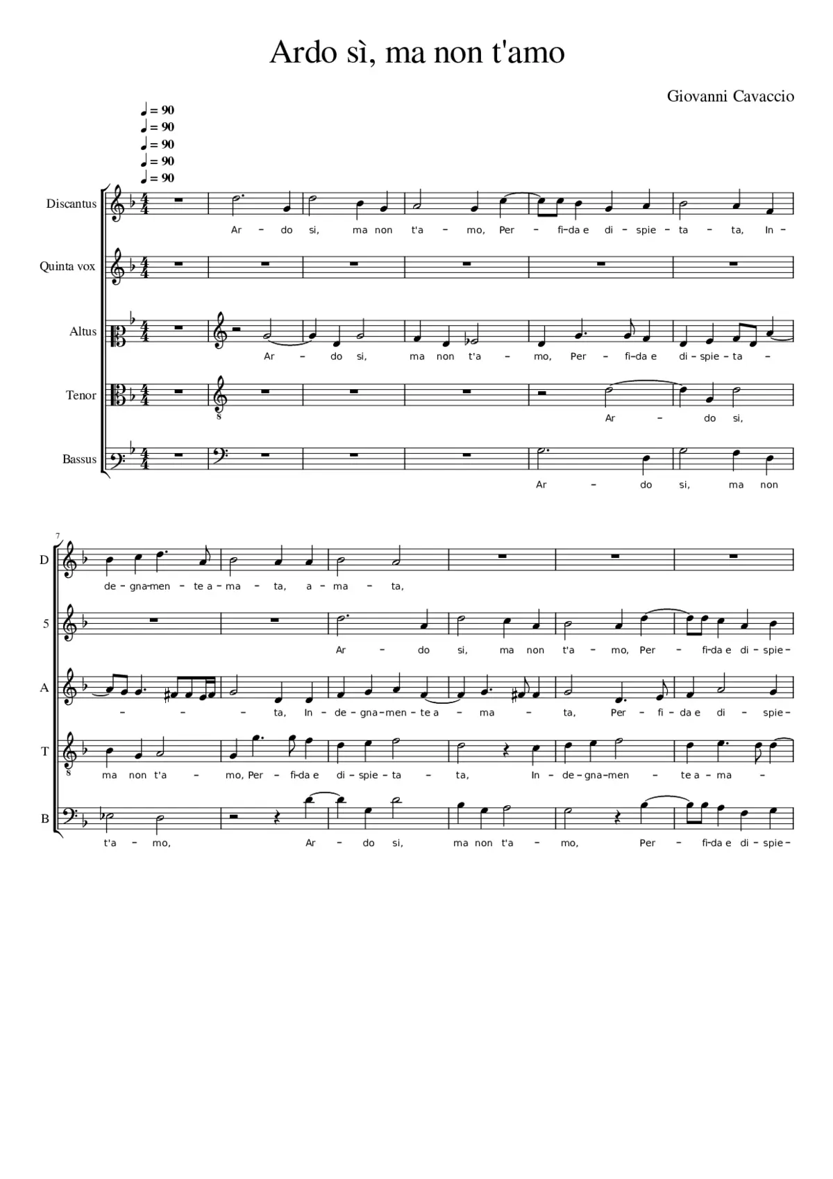 Ardo sì ma non t'amo - Page 1