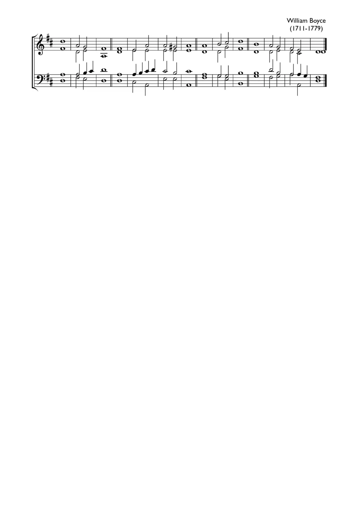 Double chant in D major - Page 1