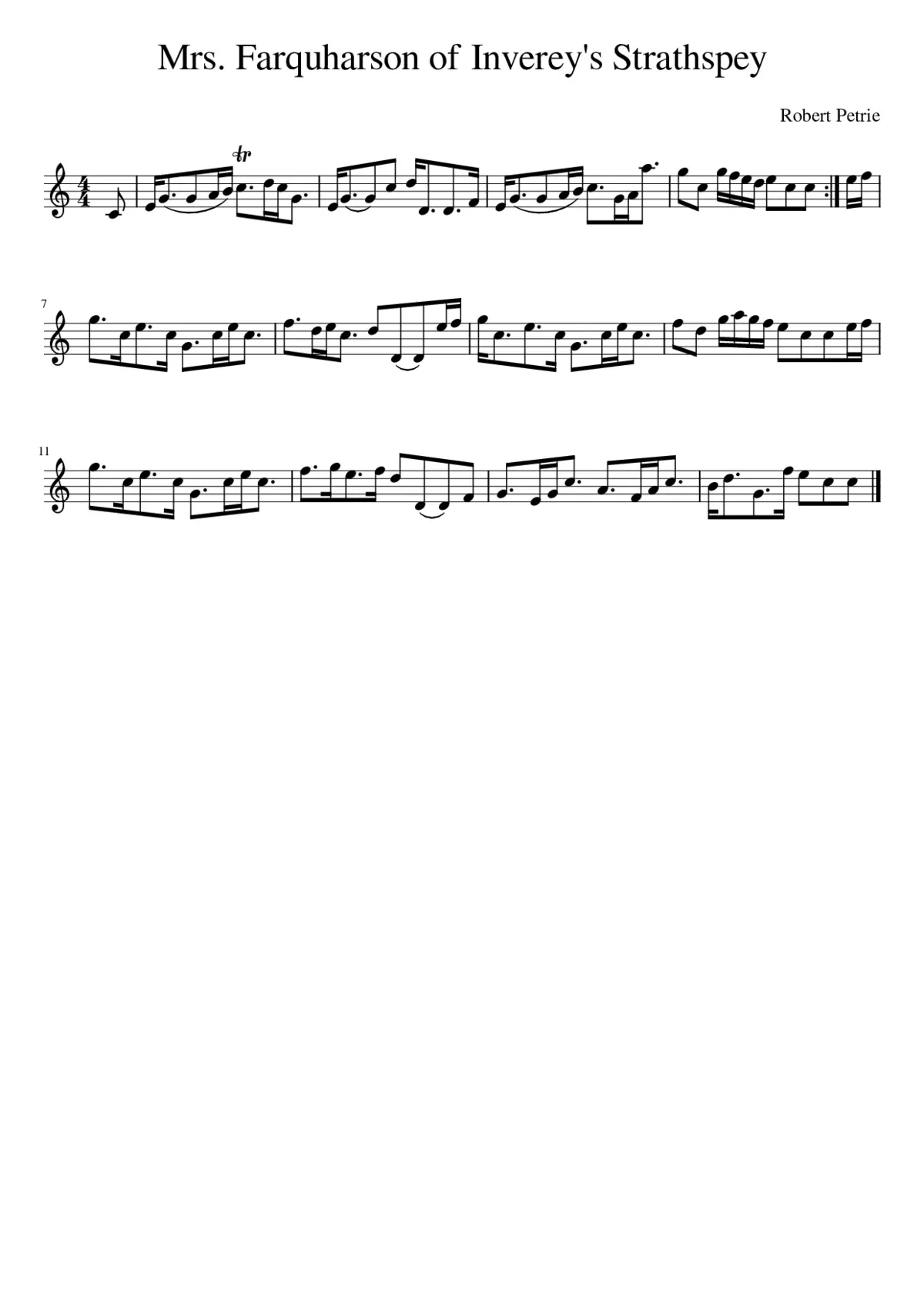 Mrs. Farquharson of Inverey's Strathspey - Page 1