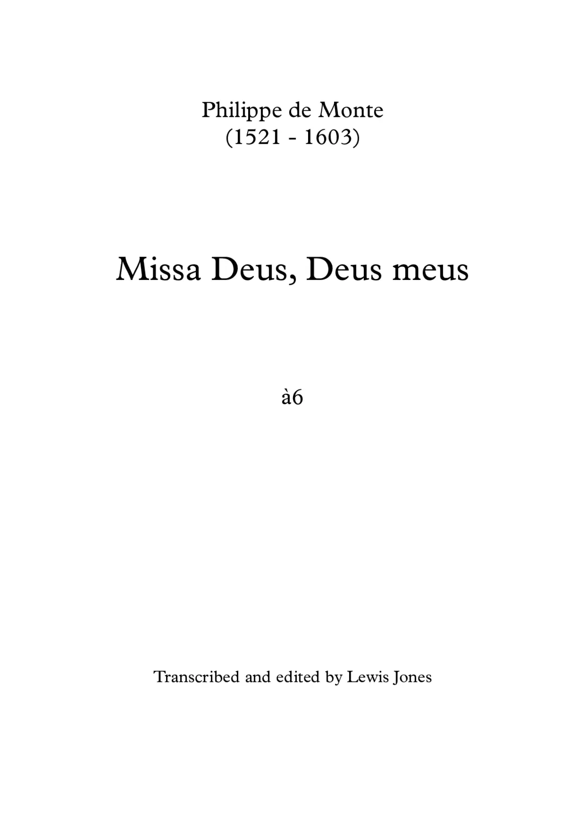 Missa Deus, Deus meus a 6 - Page 1