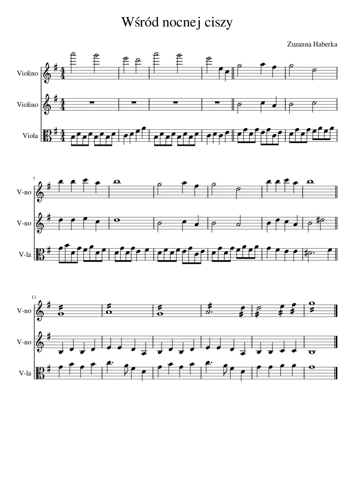 WÅród nocnej ciszy - Page 1