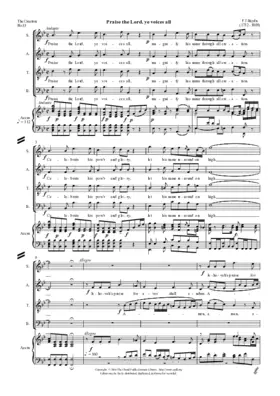 Praise the Lord, ye voices all (from 'The Creation')