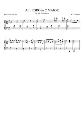 Allegro in C major K.1b