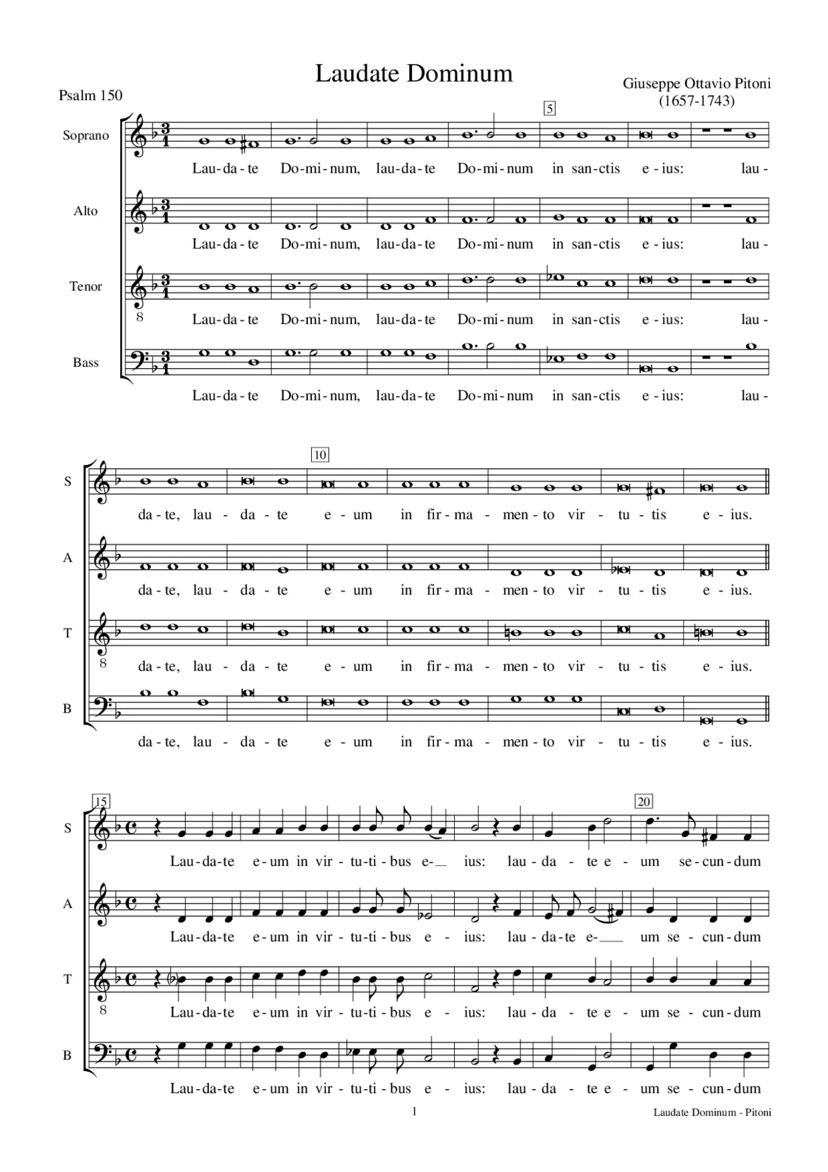 Laudate Dominum - Page 1