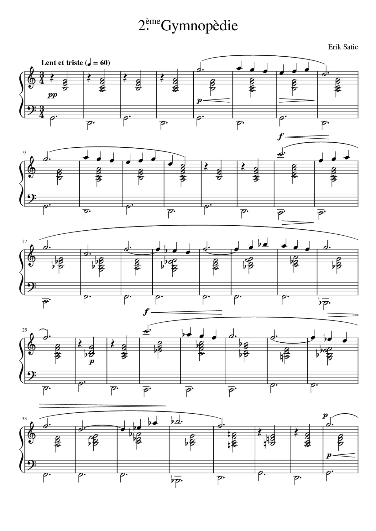 3 Gymnopédies - Page 1