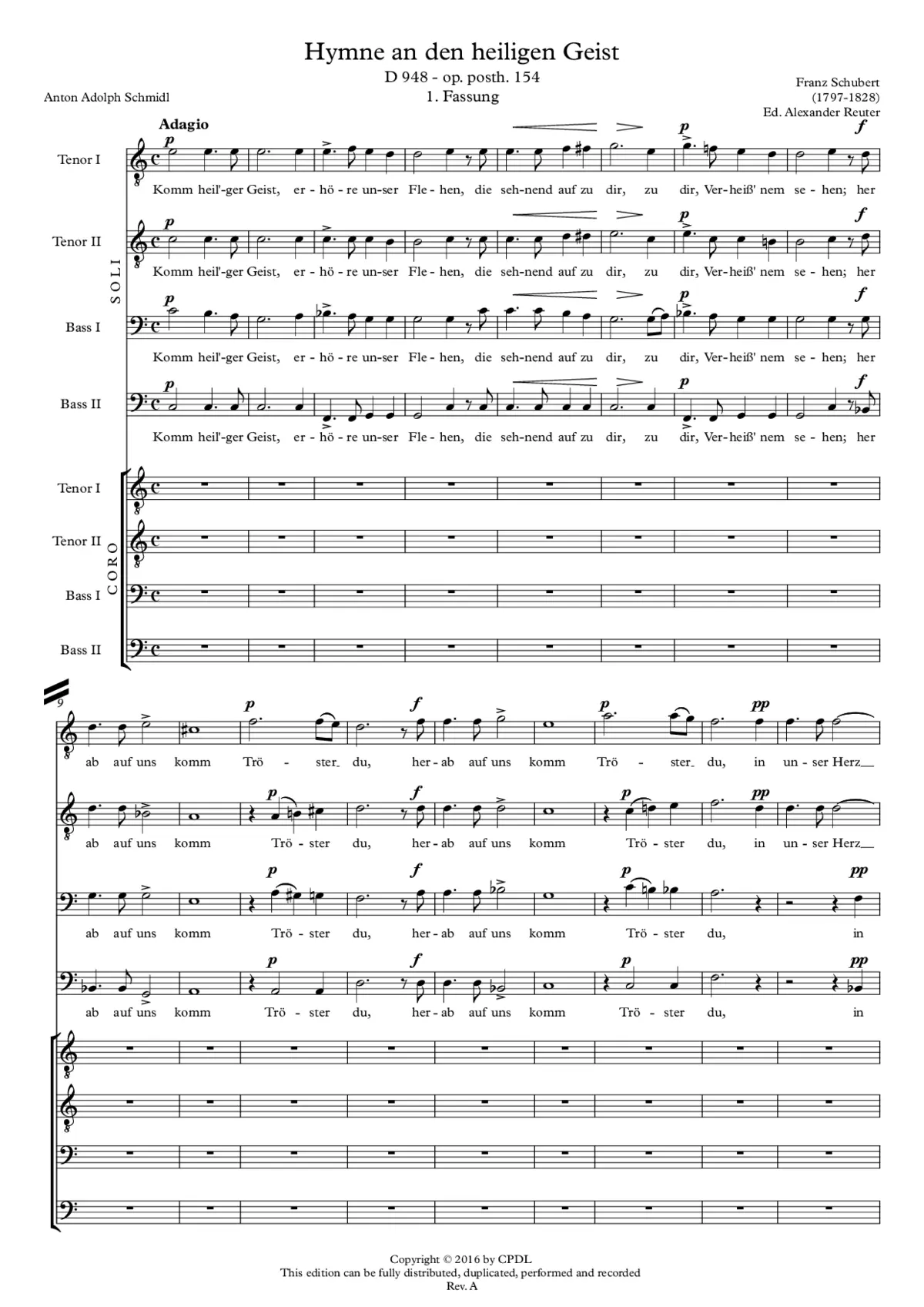 Hymne an den heiligen Geist D 948 - Page 1