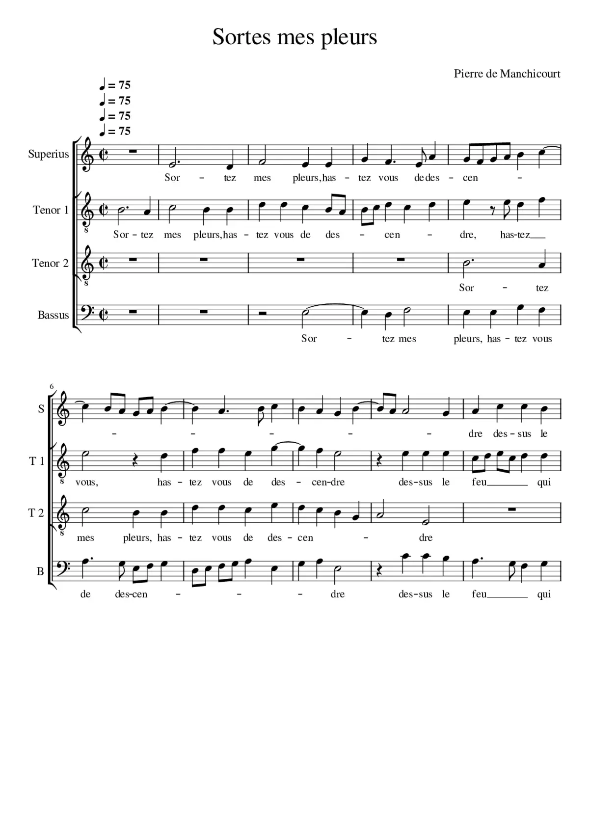 Sortes mes pleurs - Page 1