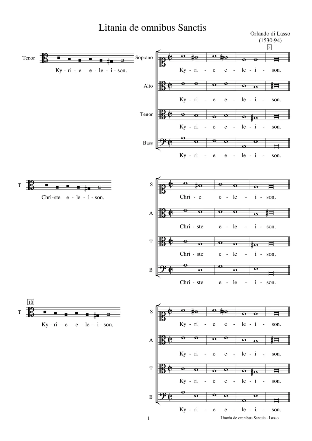 Litania de omnibus Sanctis - Page 1