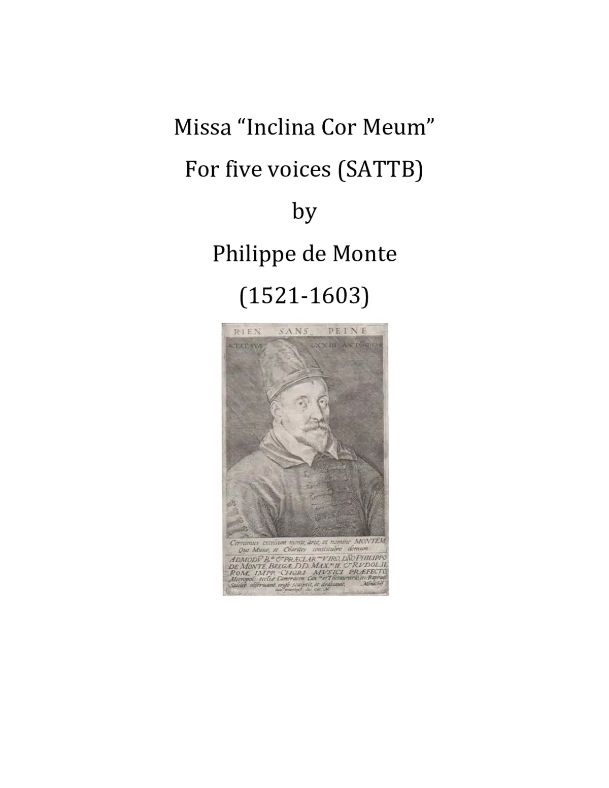 Missa Inclina cor meum - Page 1