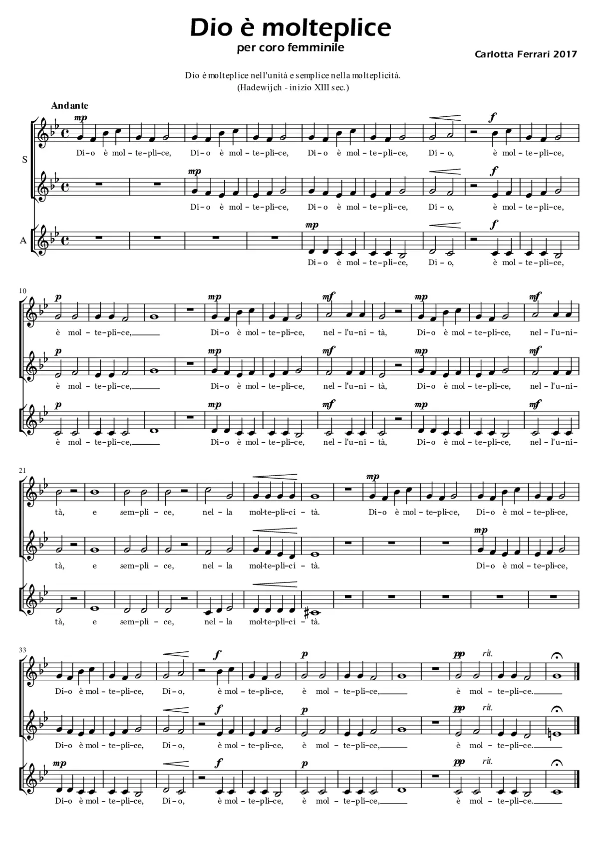 Dio è molteplice - Page 1
