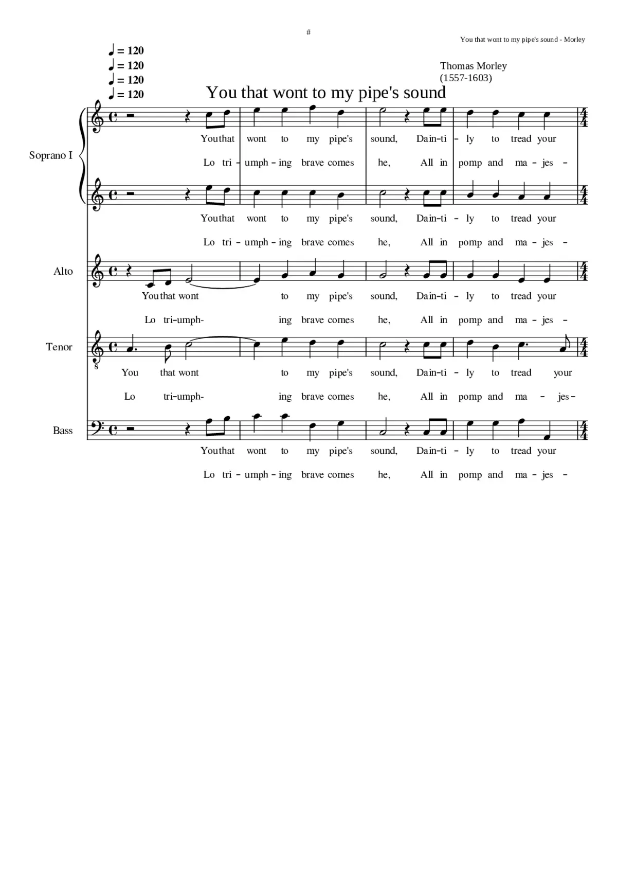 You that wont to my pipe's sound (Lirum lirum) - Page 1