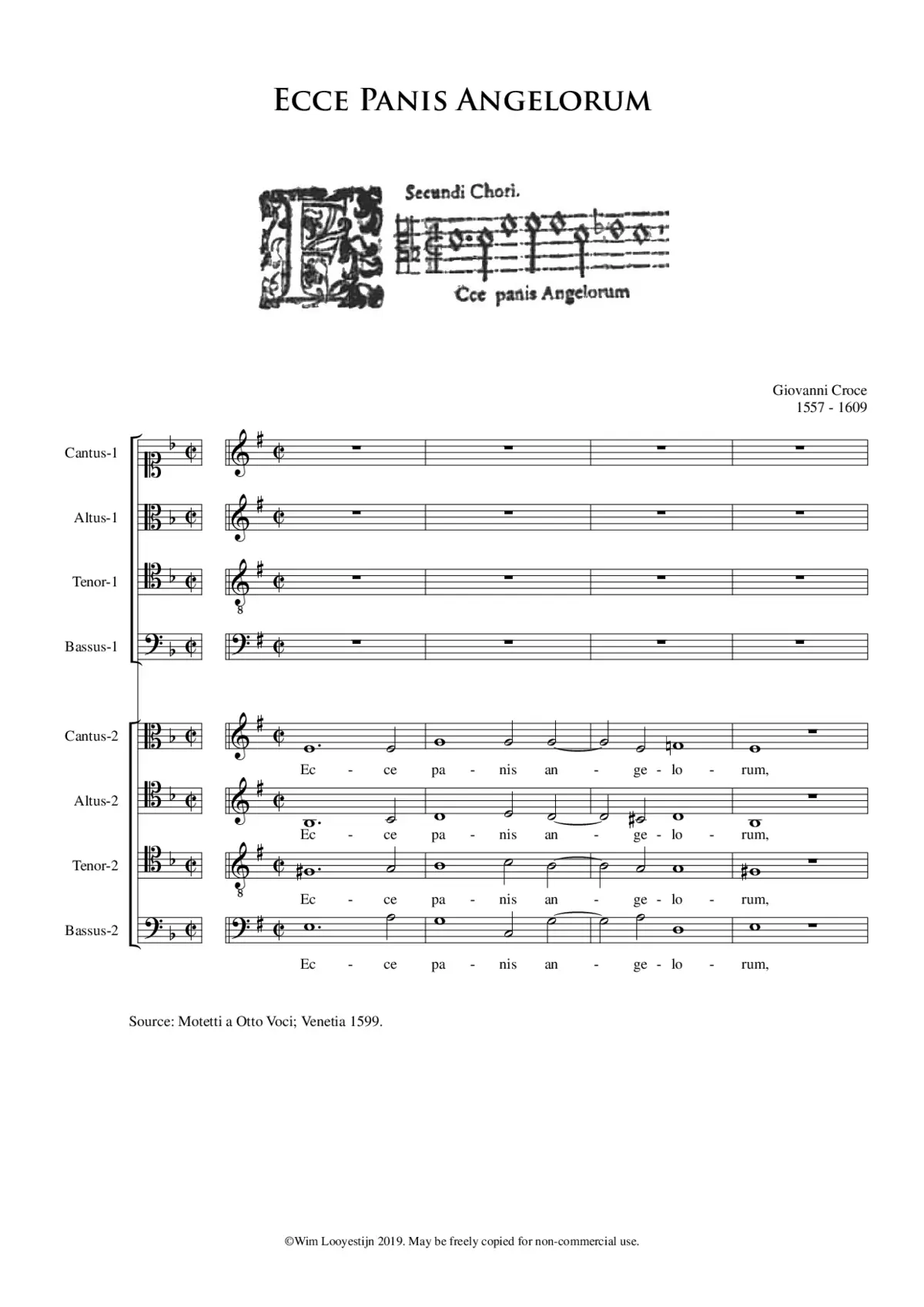 Ecce panis angelorum - Page 1