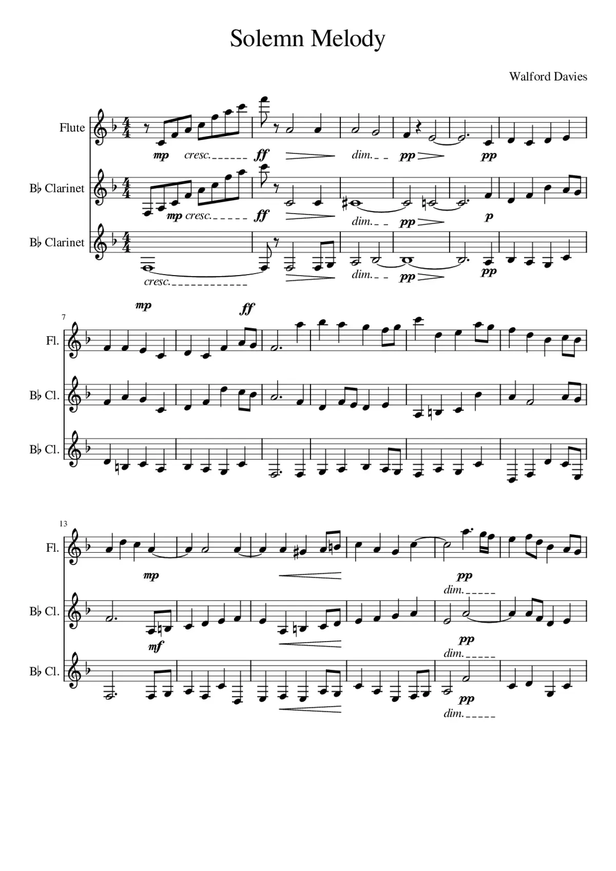 Solemn Melody - Page 1