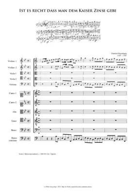 Ist es recht dass man dem Kaiser - BuxWV 54