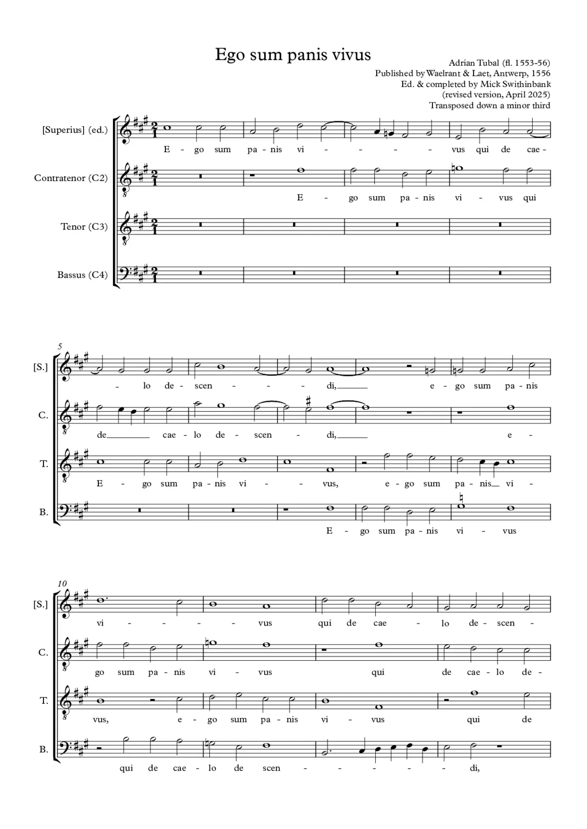 Ego sum panis vivus - Page 1