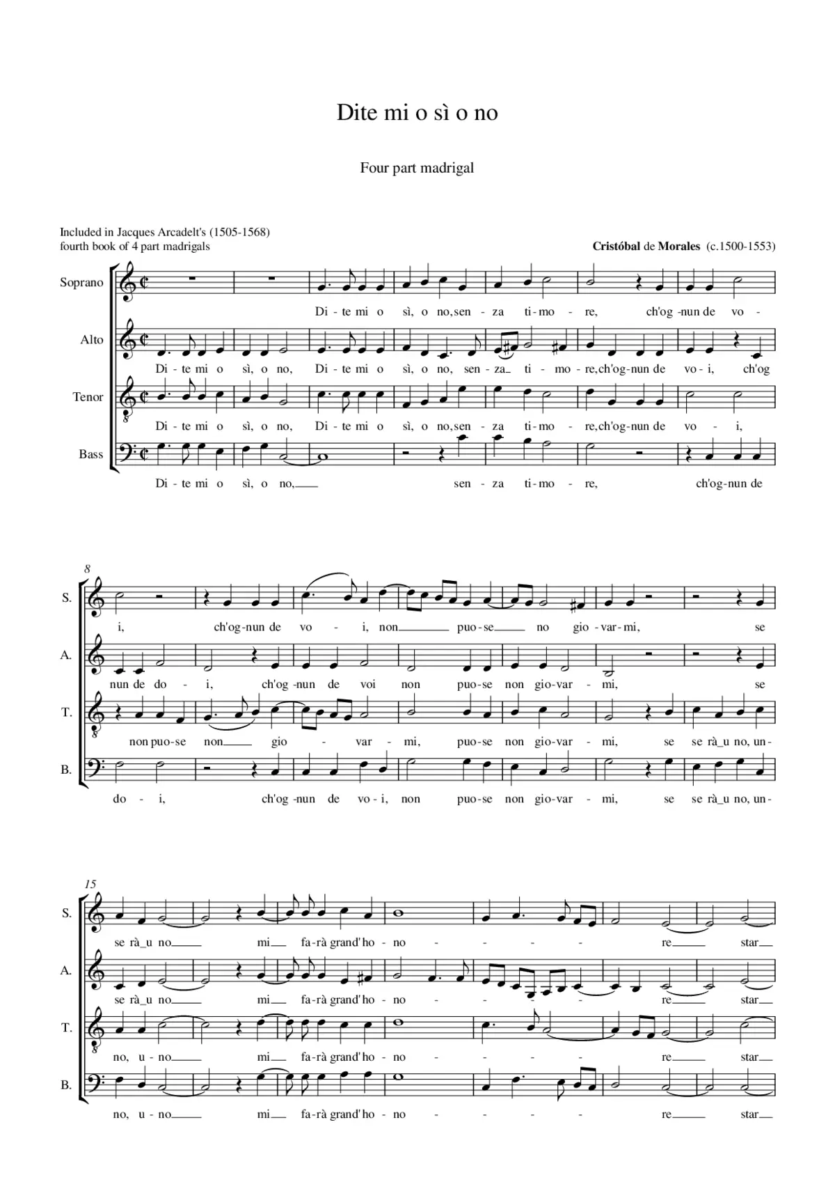 Dite mi o si o no - Page 1