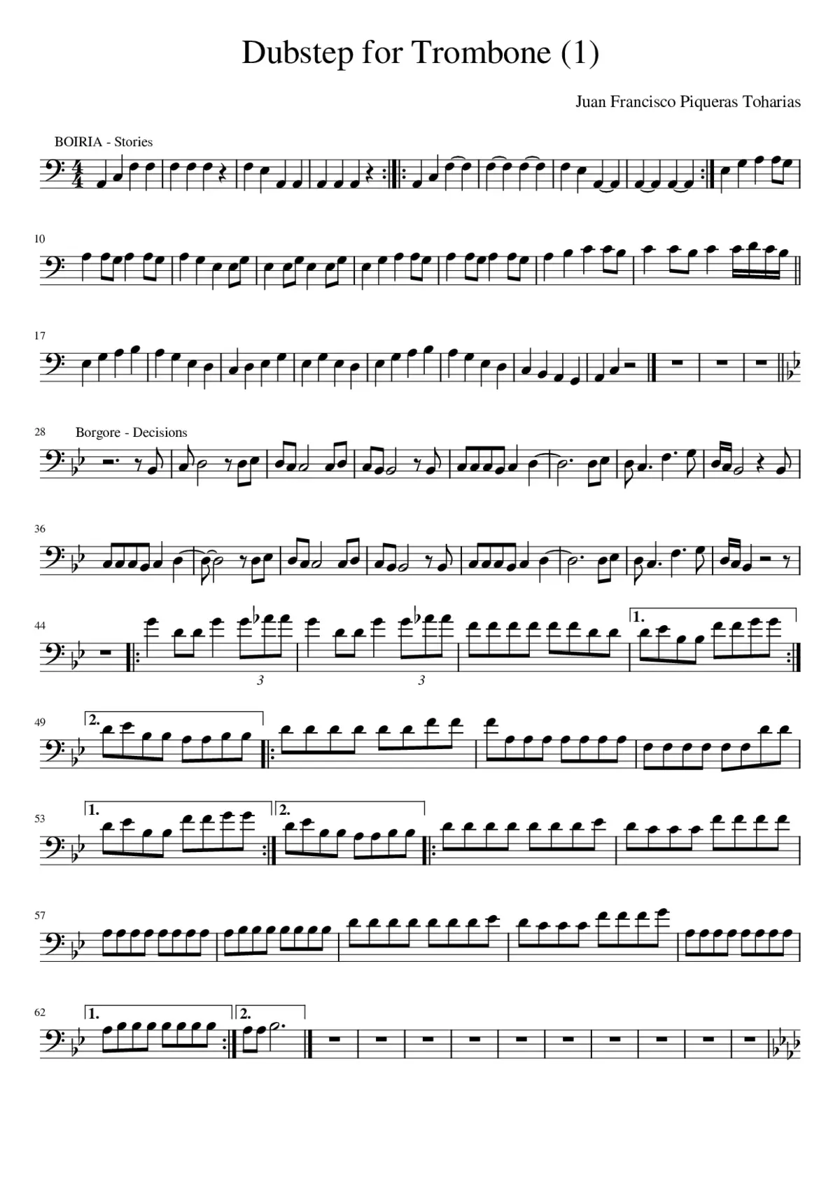 Dubstep for Trombone - Page 1