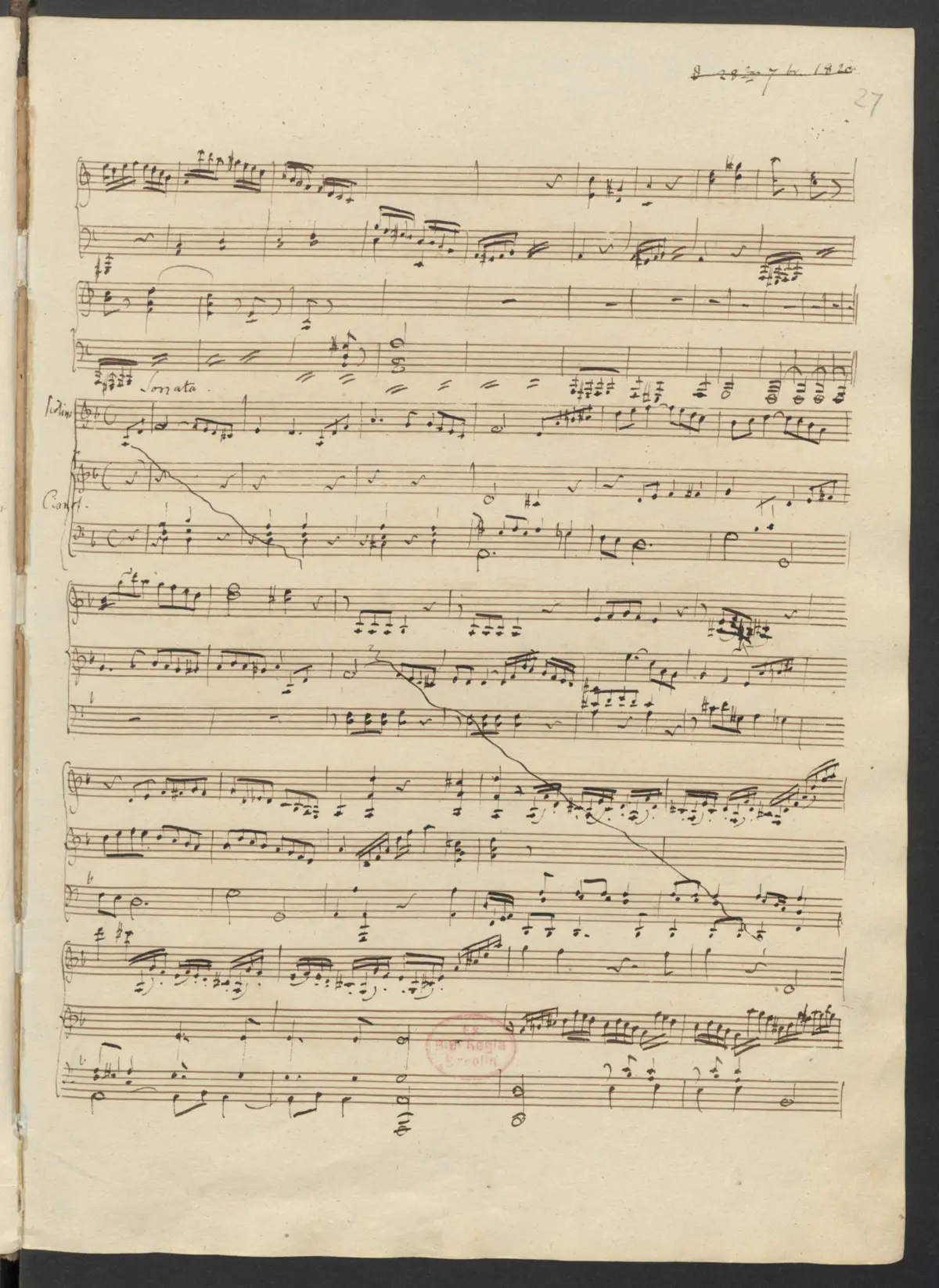 Violin Sonata in D minor (Fragment) - Page 1