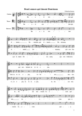 Beati omnes qui timent Dominum (a 3)