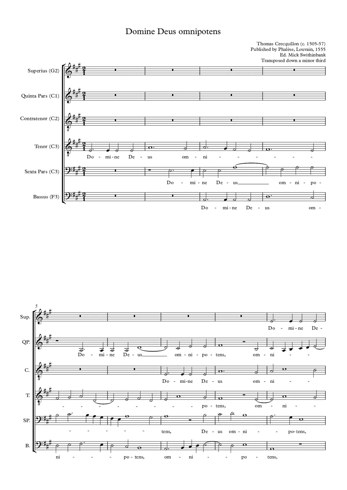 Domine Deus omnipotens - Page 1