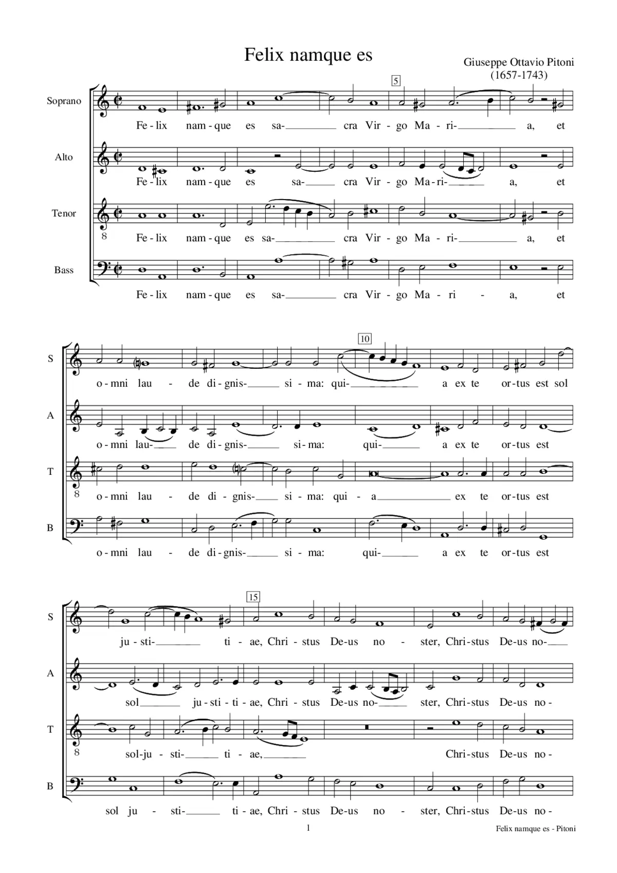 Felix namque es - Page 1